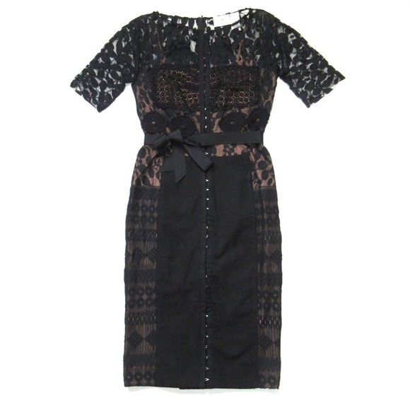 Byron Lars Dresses & Skirts - Anthropologie Beguile by Byron Lars Carissima Black Lace Sheath Dress Size 0